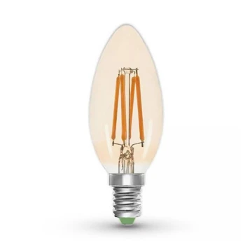 LED Bulb CLASIC AMBER C35 E14/5W/230V 2200K - Brilagi