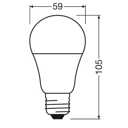 LED Bulb CLASSIC A60 E27/8W/230V 2700K - Ledvance