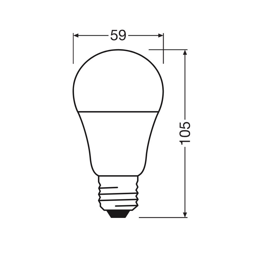 LED Bulb CLASSIC A60 E27/8W/230V 2700K - Ledvance
