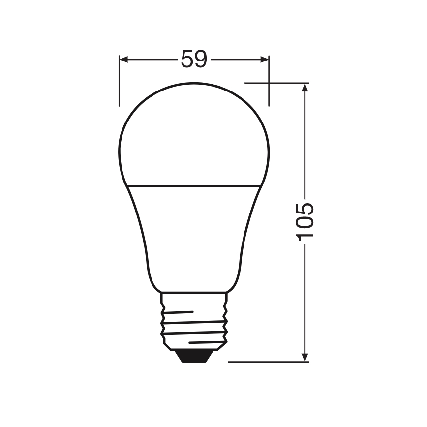 LED Bulb CLASSIC A60 E27/8W/230V 4000K - Ledvance