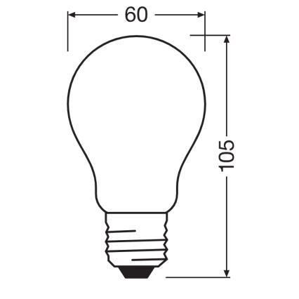 LED Bulb CLASSIC FILAMENT A60 E27/7.2W/230V 2700K - Ledvance