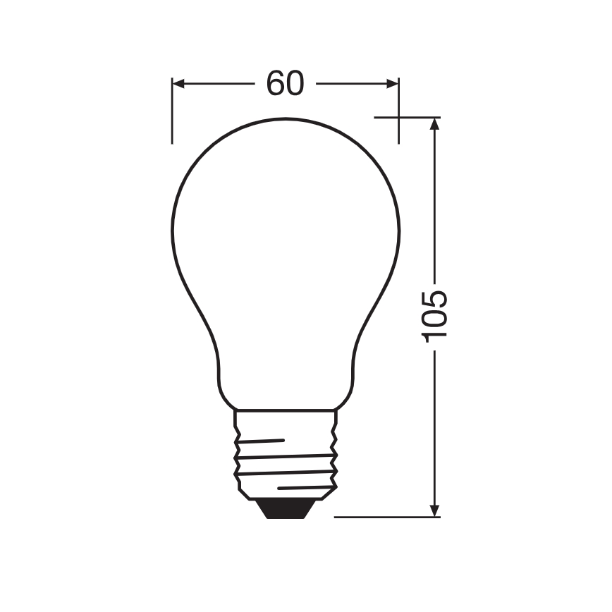 LED Bulb CLASSIC FILAMENT A60 E27/7.2W/230V 2700K - Ledvance
