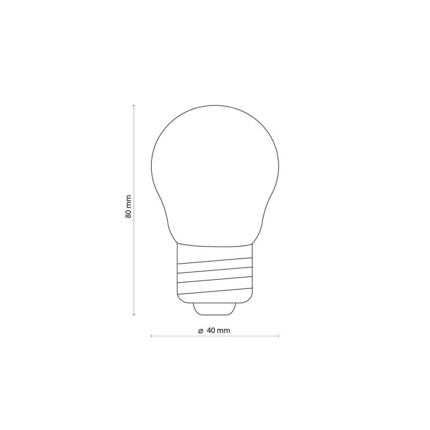 LED Bulb CLEAR G45 E27/4.5W/230V 2200K