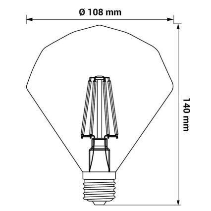 LED Bulb CRYSTAL E27/4W/230V 2200K