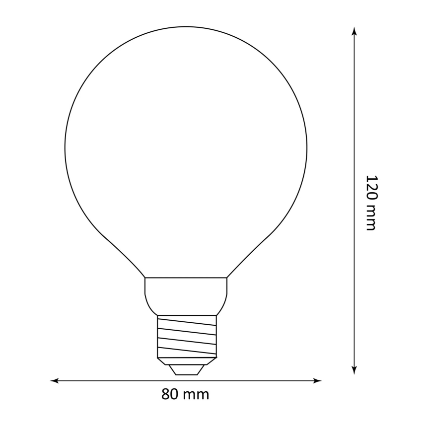 LED Bulb DECO VINTAGE G80 E27/4W/230V 1800K