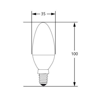 LED Bulb E14/4W/230V 2700-3000K