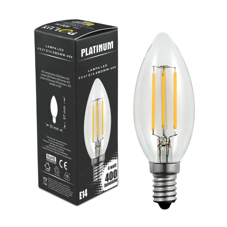 LED Bulb C37 E14/4W/230V 3000K