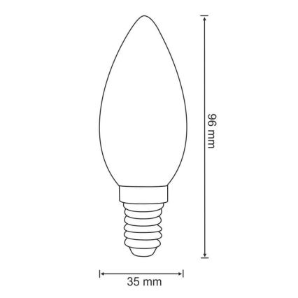 LED Bulb C37 E14/4W/230V 3000K