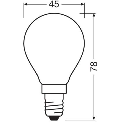 LED Bulb E14/5,5W/230V 2700K - Osram