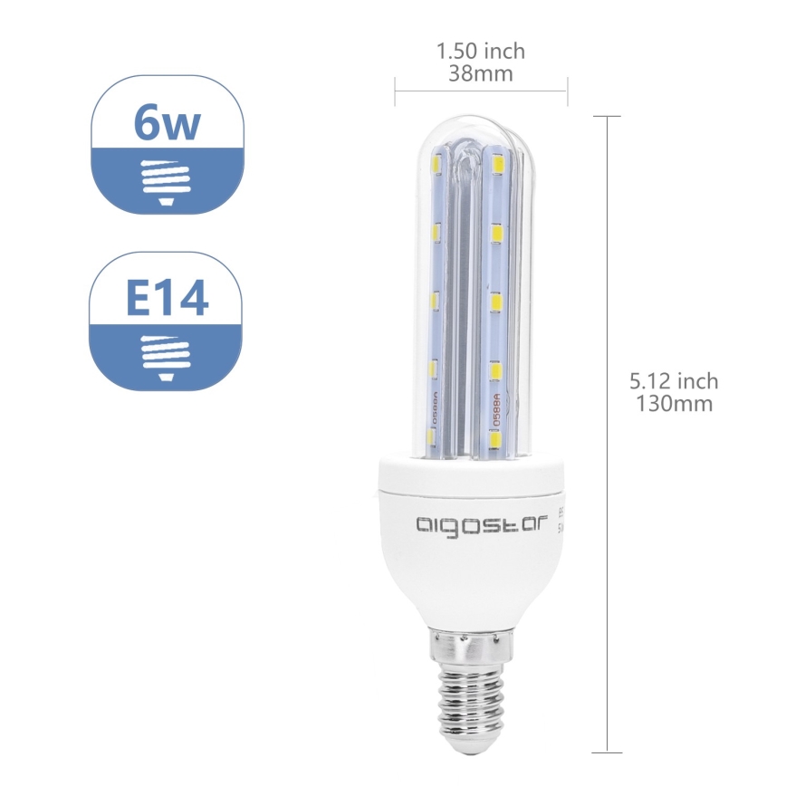 LED Bulb E14/6W/230V 6500K - Aigostar