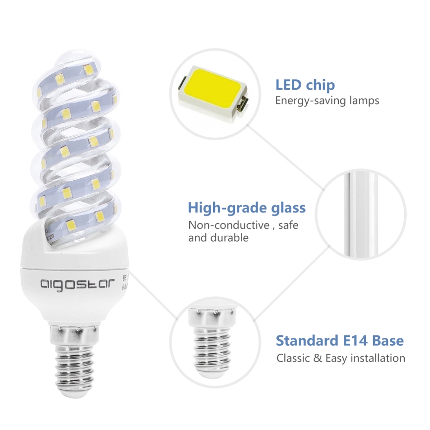 LED Bulb E14/7W/230V 6500K - Aigostar