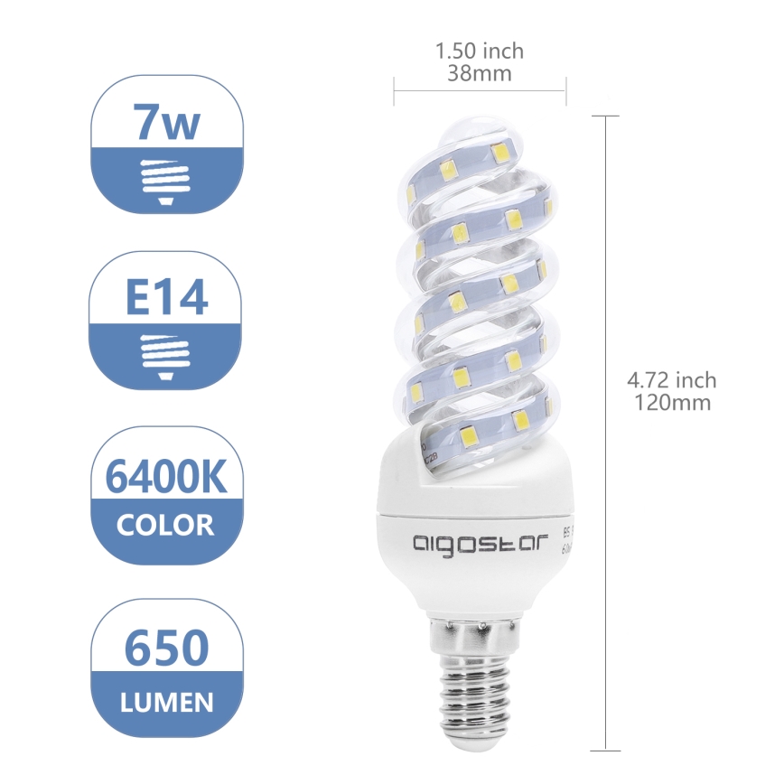 LED Bulb E14/7W/230V 6500K - Aigostar