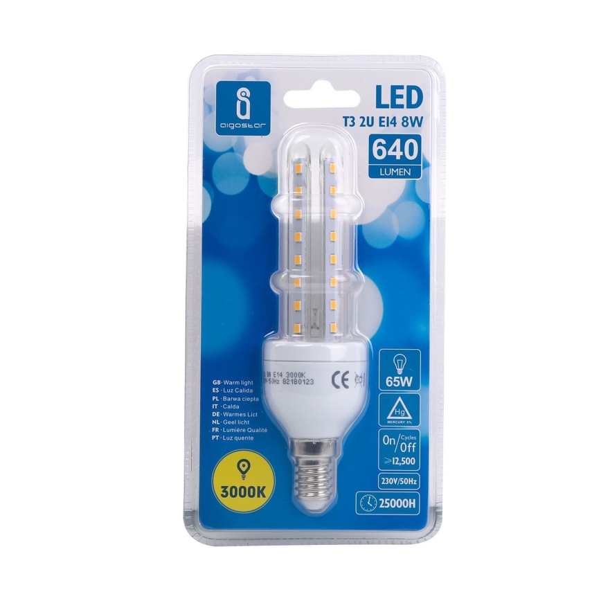 LED Bulb E14/8W/230V 3000K - Aigostar