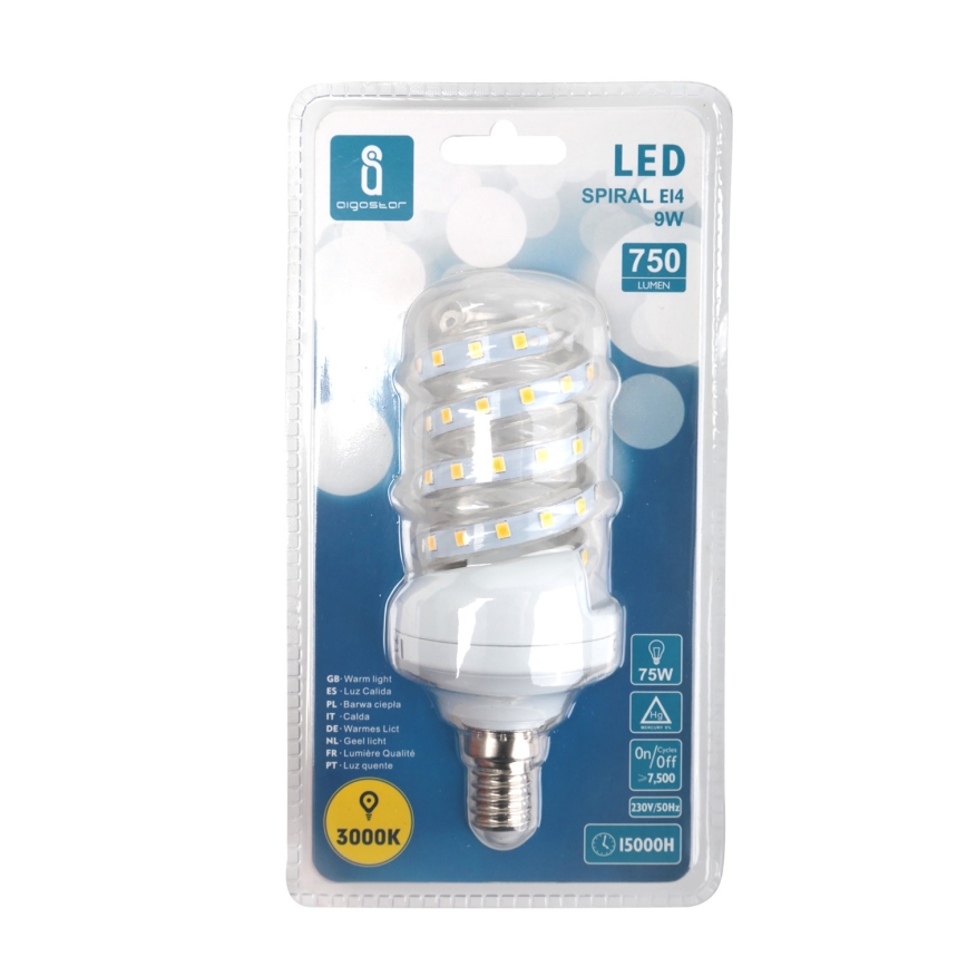 LED Bulb E14/9W/230V 3000K - Aigostar