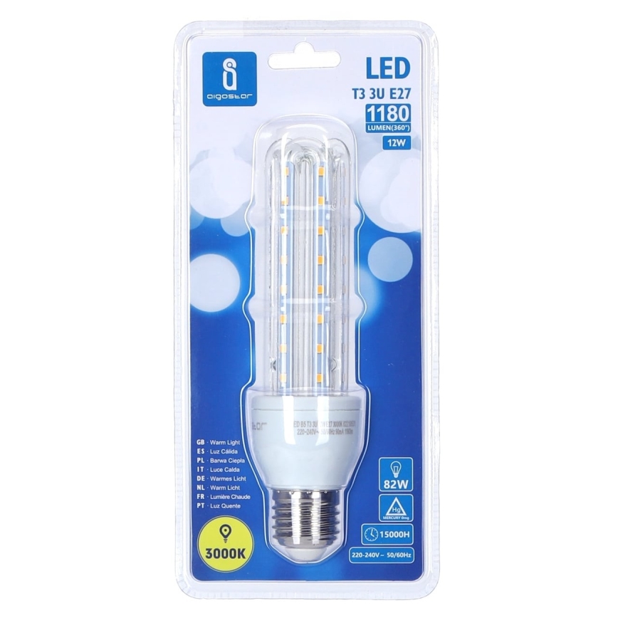 LED Bulb E27/12W/230V 3000K - Aigostar