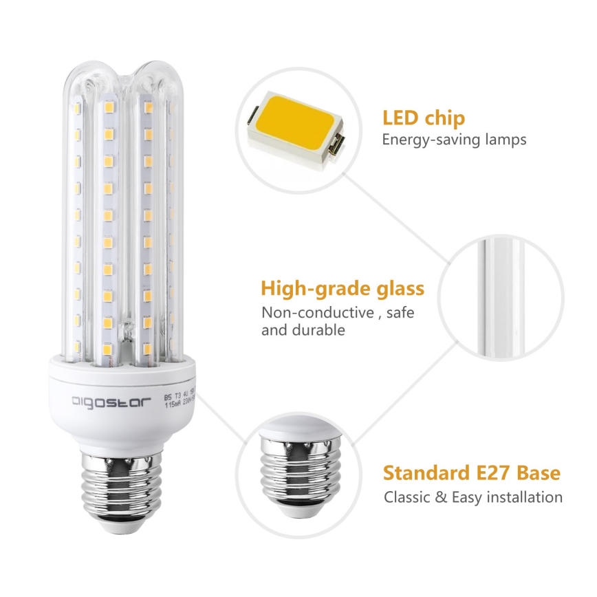 LED Bulb E27/15W/230V 3000K - Aigostar