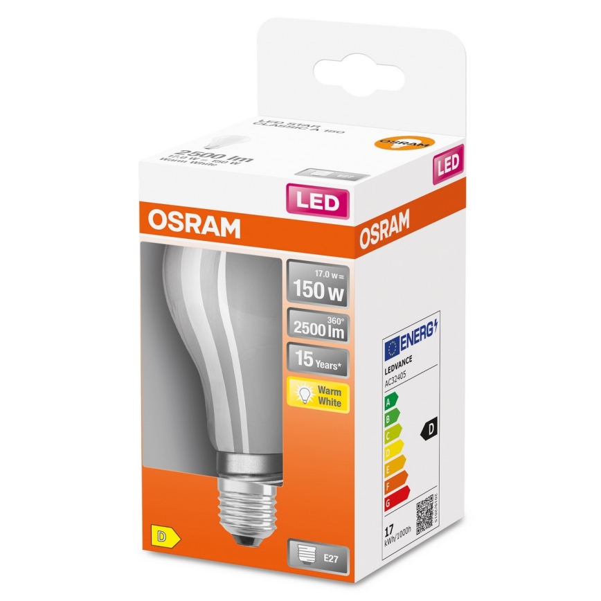 LED Bulb E27/17W/230V 2700K - Osram