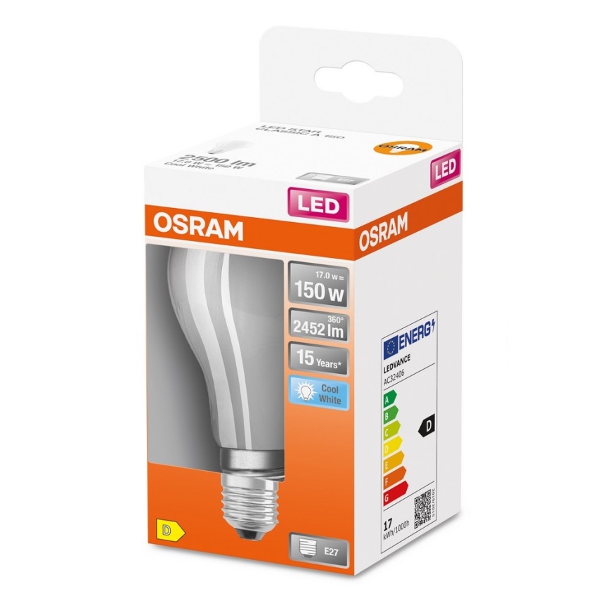 LED Bulb E27/17W/230V 4000K - Osram