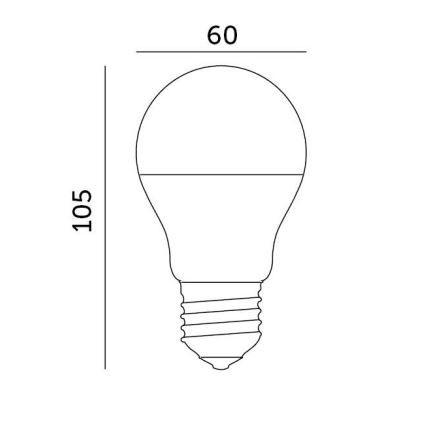 LED Bulb E27/8,5W/230V 3000K