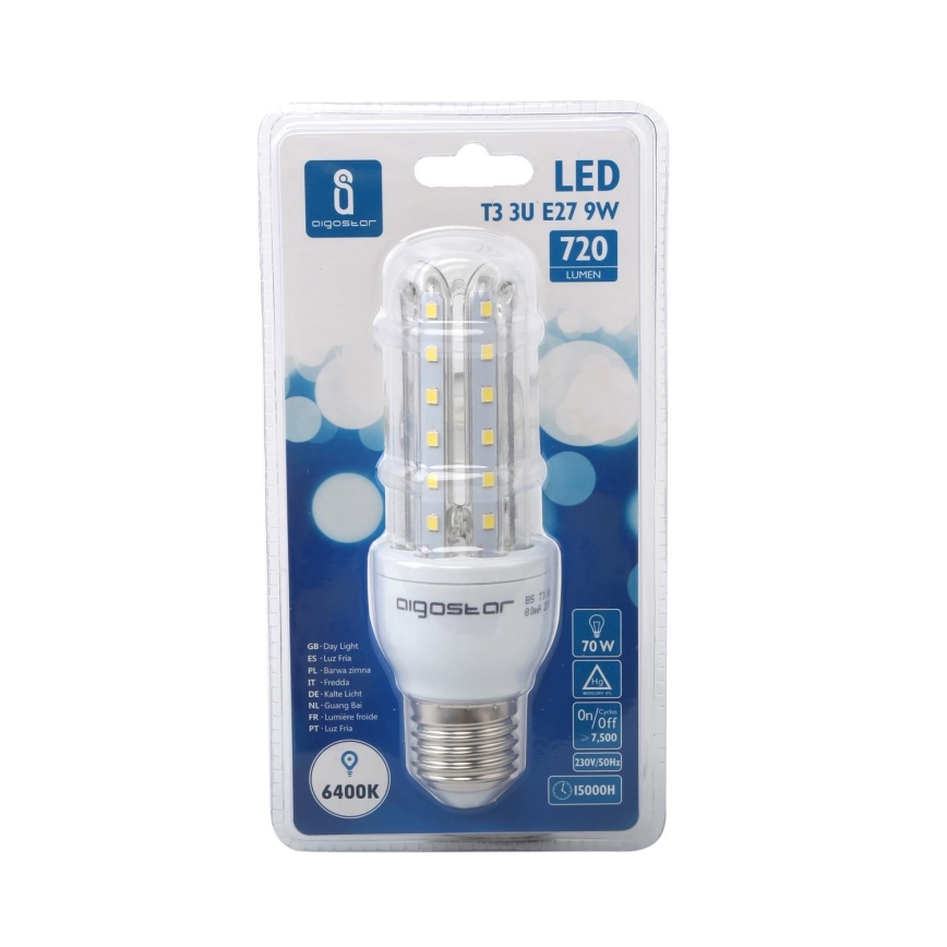 LED Bulb E27/9W/230V 6500K - Aigostar