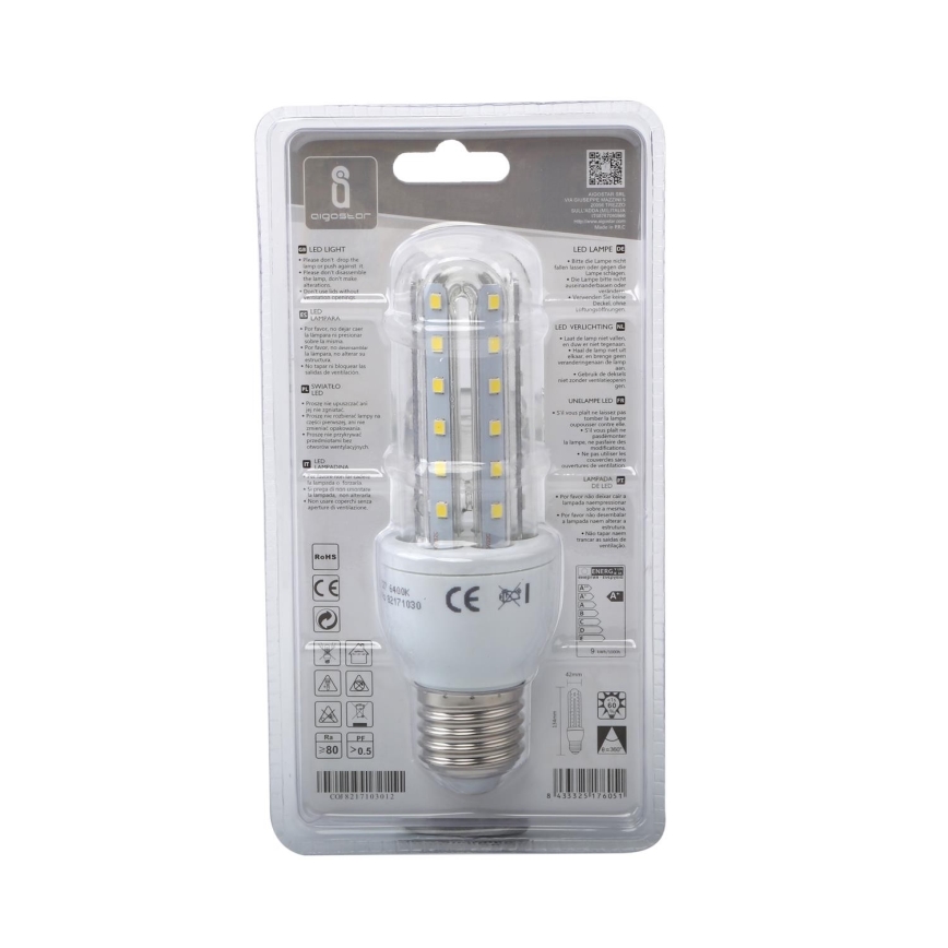 LED Bulb E27/9W/230V 6500K - Aigostar