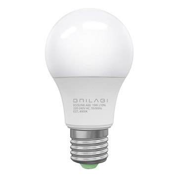LED Bulb ECOLINE A60 E27/10W/230V 4,000K - Brilagi