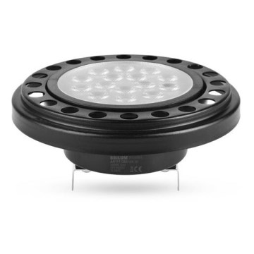 LED Bulb ECOLINE AR111 G53/12W/12V 3000K 30° black - Brilagi