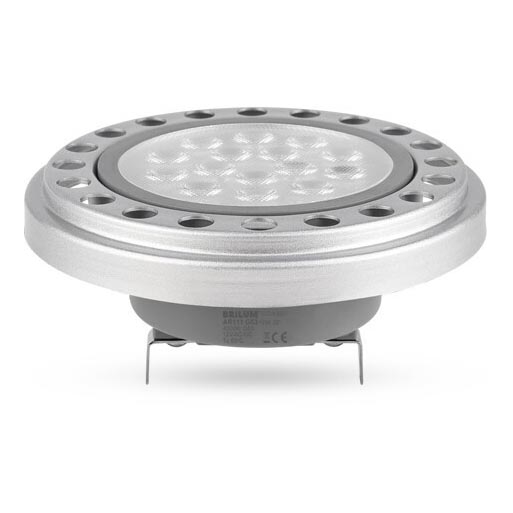 LED Bulb ECOLINE AR111 G53/12W/12V 3000K 30° silver - Brilagi
