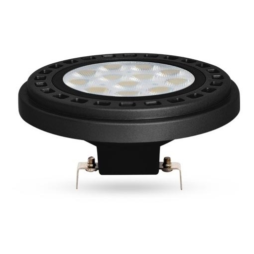 LED Bulb ECOLINE AR111 G53/12W/12V 4000K 30° black - Brilagi