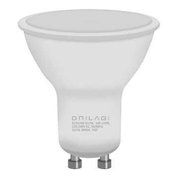 LED Bulb ECOLINE GU10/6W/230V 4,000K - Brilagi