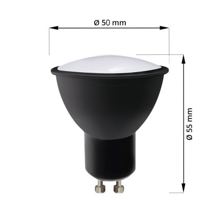LED Bulb ECOLINE GU10/8,5W/230V 4000K black - Brilagi