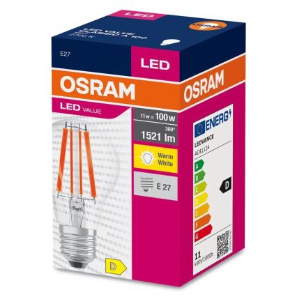 LED Bulb FILAMENT A100 E27/11W/230V 2700K - Osram