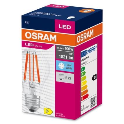 LED Bulb FILAMENT A100 E27/11W/230V 4000K - Osram