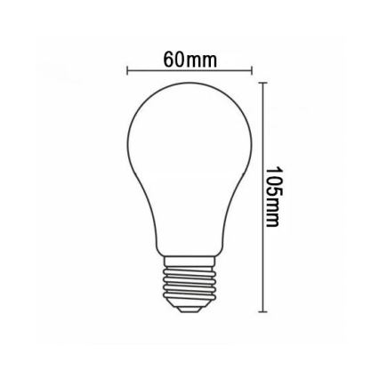 LED Bulb FILAMENT A60 E27/12W/230V 330° 3000K