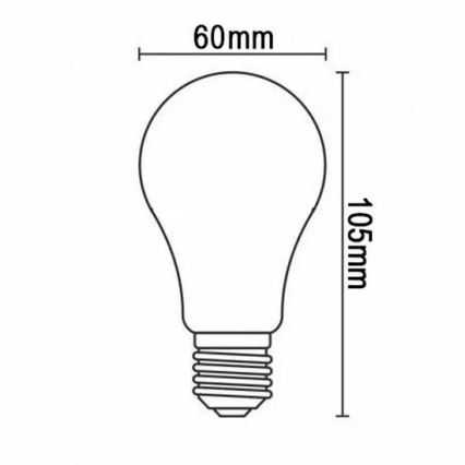 LED Bulb FILAMENT A60 E27/12W/230V 330° 4000K