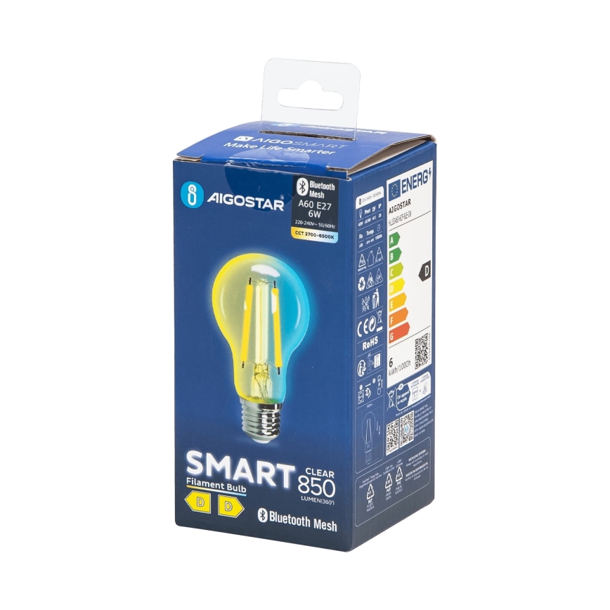 LED Dimmable bulb FILAMENT MESH Smart A60 E27/6W/230V 2700-6500K - Aigostar