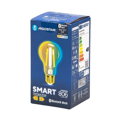 LED Dimmable bulb FILAMENT MESH Smart A60 E27/6W/230V 2700-6500K - Aigostar
