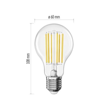 LED Bulb FILAMENT A60 E27/7,2W/230V 2700K