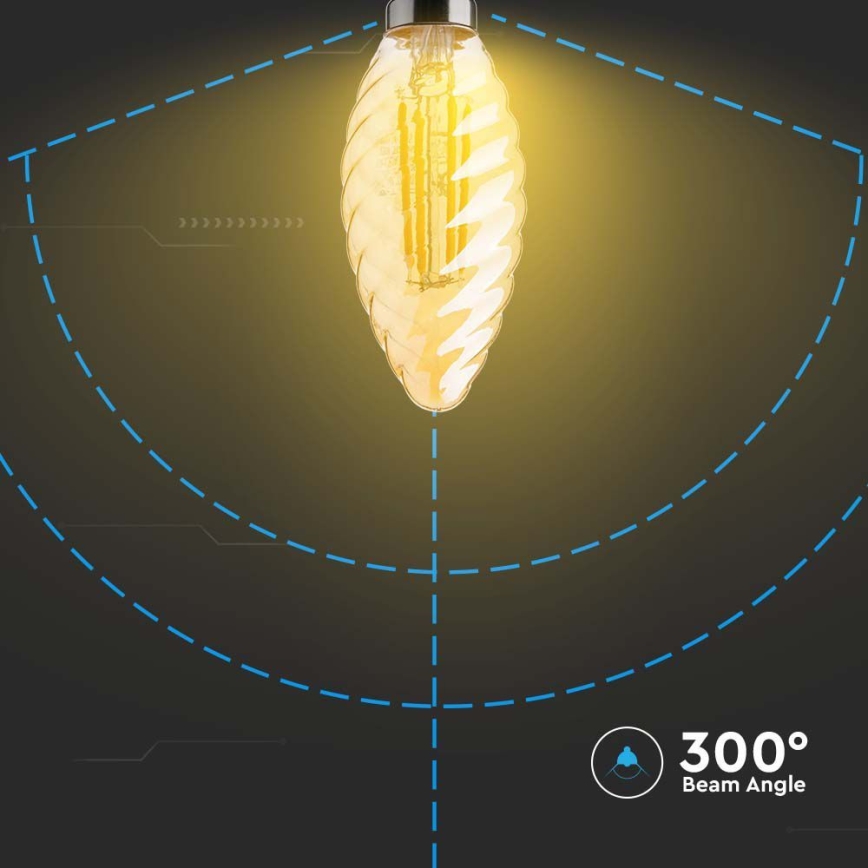 LED Bulb FILAMENT AMBER E14/4W/230V 2200K