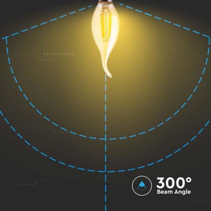 LED Bulb FILAMENT AMBER E14/4W/230V 2200K