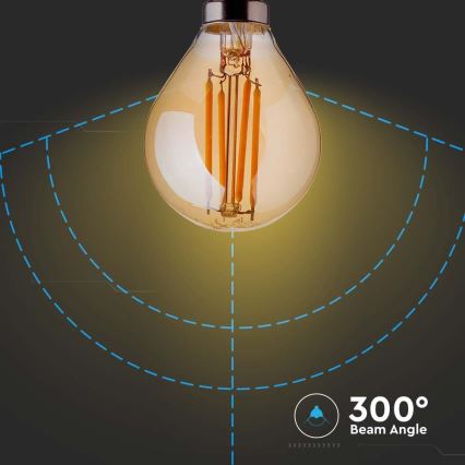 LED Bulb FILAMENT AMBER P45 E14/4W/230V 2200K