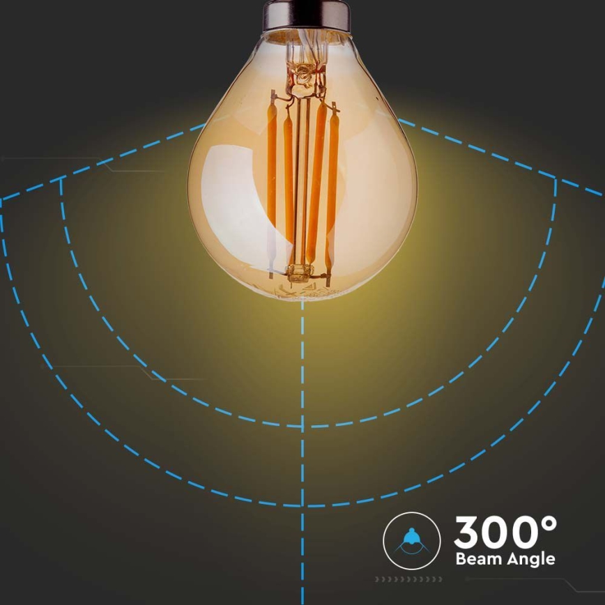 LED Bulb FILAMENT AMBER P45 E14/4W/230V 2200K