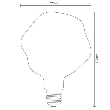 LED Bulb FILAMENT BUMPED SMOKE G125 E27/4W/230V 2000K smoky