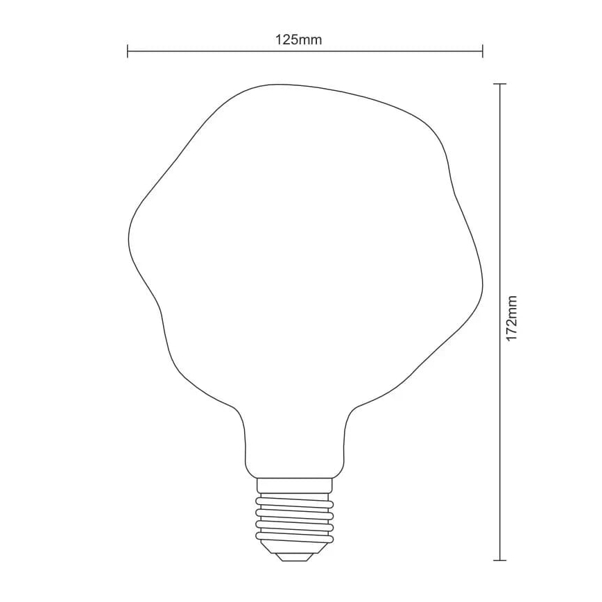 LED Bulb FILAMENT BUMPED SMOKE G125 E27/4W/230V 2000K smoky