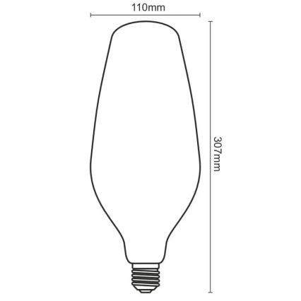 LED Bulb FILAMENT BUMPED VINTAGE BT110 E27/4W/230V 2000K
