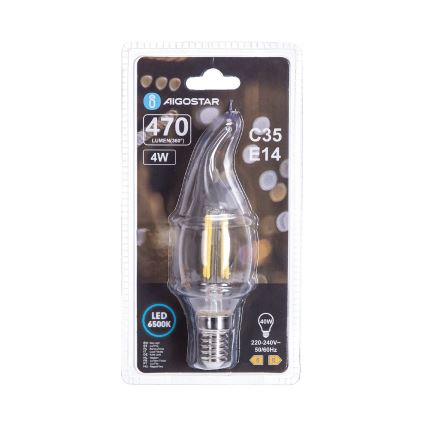 LED Bulb FILAMENT C35 E14/4W/230V 6500K - Aigostar