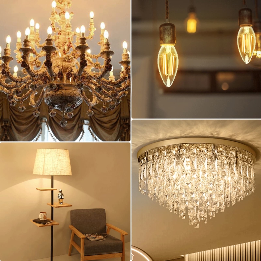 LED Bulb FILAMENT C35 E14/6W/230V 2200K - Aigostar