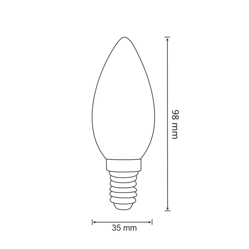 LED Bulb FILAMENT C37 E14/2W/230V 3000K