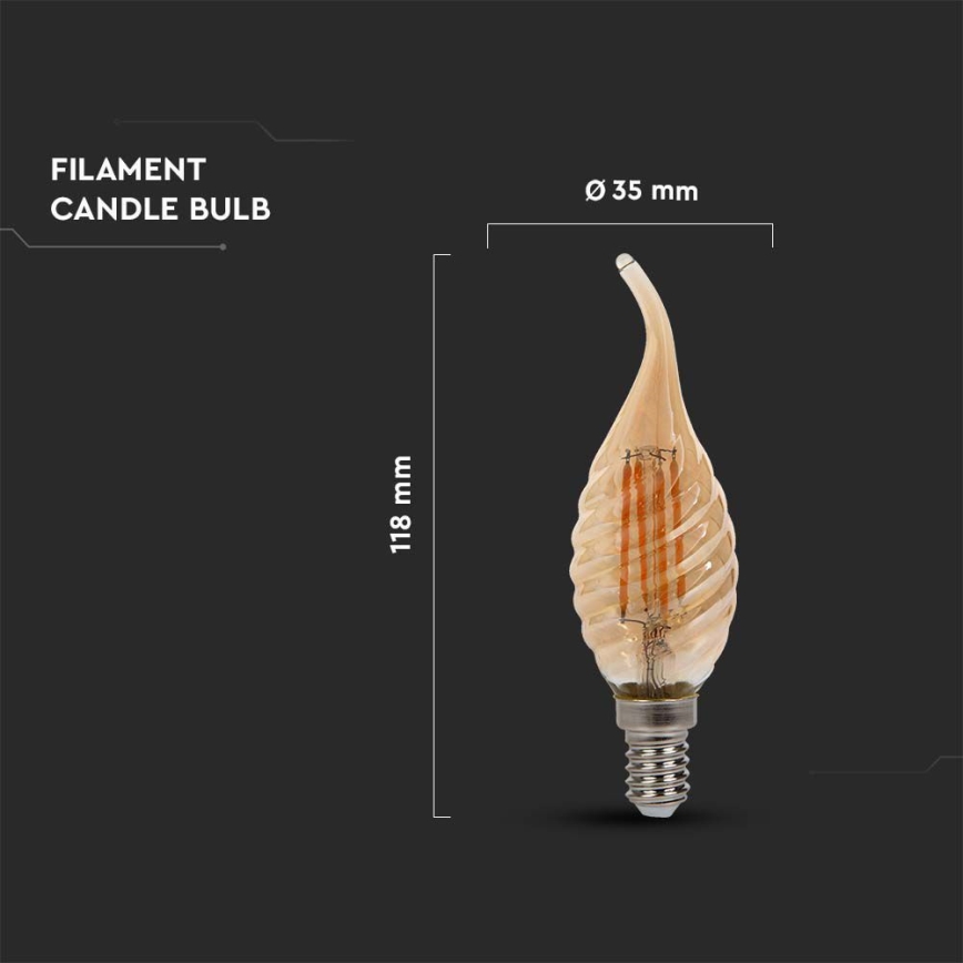 LED Bulb FILAMENT E14/4W/230V 2200K