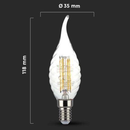 LED Bulb FILAMENT E14/4W/230V 3000K